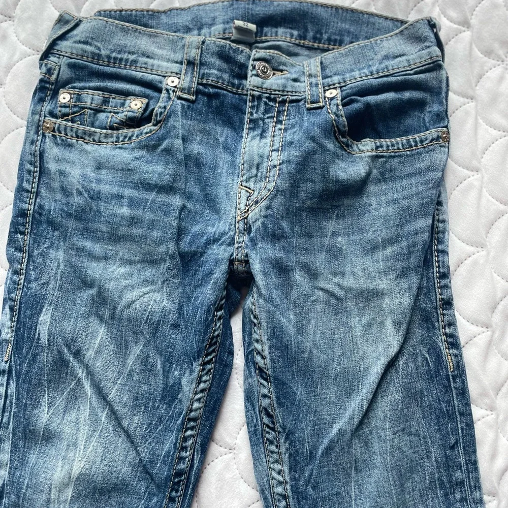 True Religion Men's Straight Blue Jeans